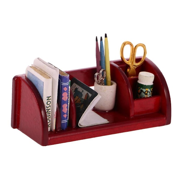 1/12 Dockskåp Miniatyr ACCS Hem Möbler Bokhylla Skrivbord Förvaring (C)