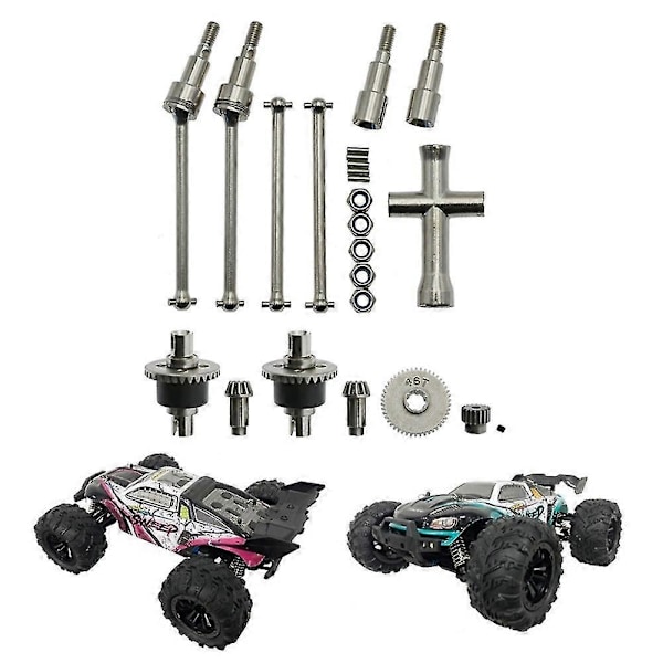 Metal Differentiale og Drivaksel Sæt til SCY 16101 16102 16103 16201 Pro 1/16 Brushless RC Bil Opgraderinger Dele