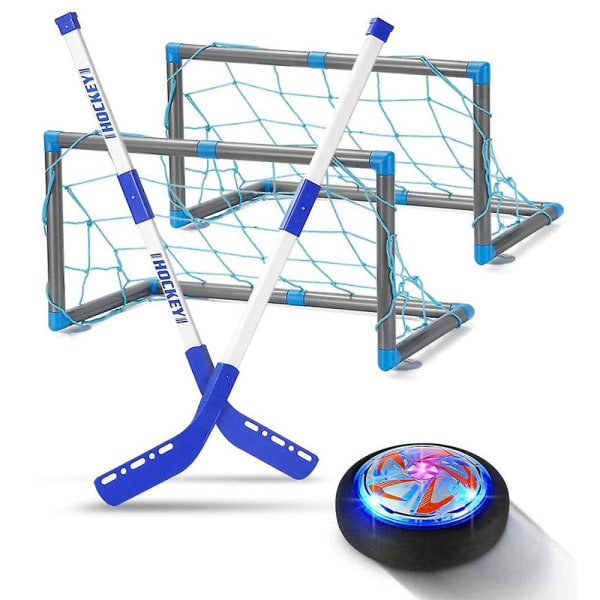 Uppladdningsbar ishockeyklubba set Mini upphängningsboll 2 mål för barn inomhusspel Sport träningsleksaker