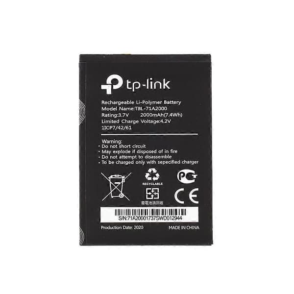 Samlet 3.8V 2000mAh batteri (Kode: TBL-71A2000) til TP-LINK TL-TR861 761 M5350 TBL-71A2000 (FMY)[C]
