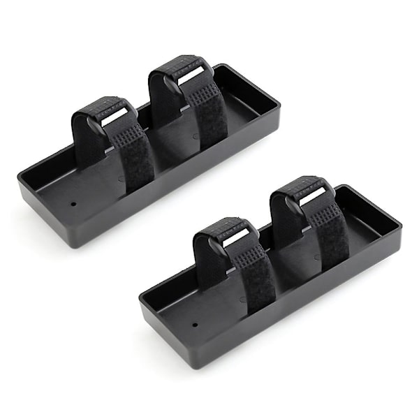 2-pack RC Plastbatterifack Batterilåda Fäste för 1/8 1/10 Axial SCX10 Traxxas TRX4 D90 RC