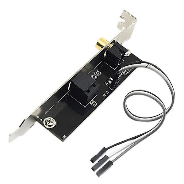 24Bit 192Khz Datterkort SPDIF Optisk og RCA Utgangsplate Kabelbrakett Digital Lydutgang for Black