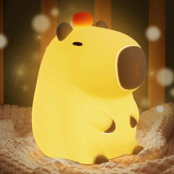 Capybara Nattlampa - Söta Capybara Gåvor Dekorera barns sovrum med söta silikon capybara nattlampor Jul