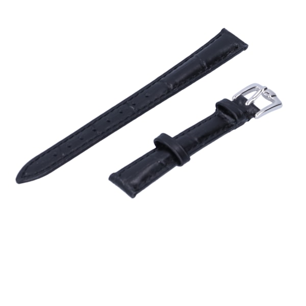 Remme for klokke med spenne, unisex, erstatning, reservedeler, tilbehør, svart 24 mm / 0,94 tommer [C]