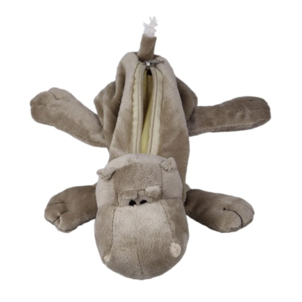 Plushdjurs Pennfodral Kosmetisk Väska Skolmaterial Pennväska Nyhet Pennfodral Fylld Djurväska För Kontor Barn Hippopotamus Length 27cm