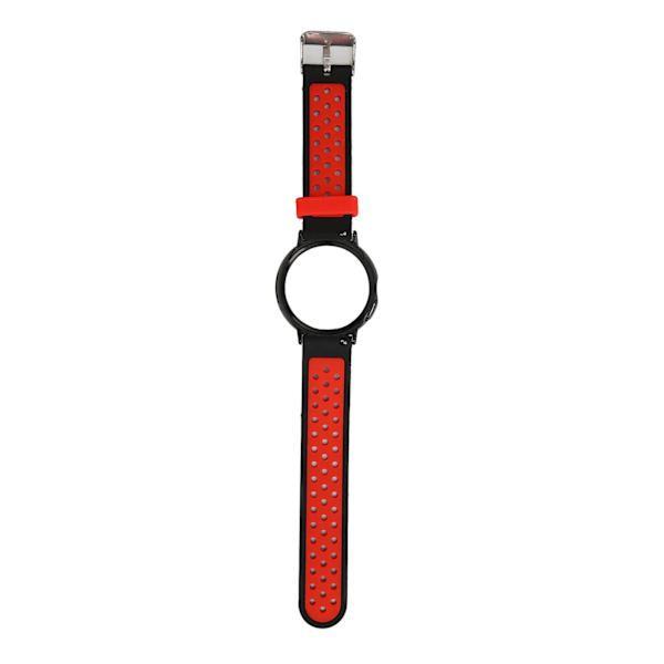 Ersättningsarmband Fullt Skydd Justerbar Storlek Mjuk Silikon Smartwatch Armband för Pixel Watch Svart Röd[C]