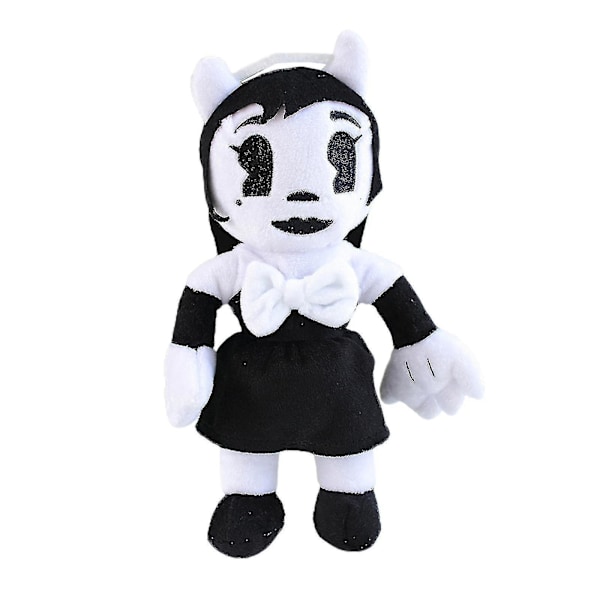 Bendy Pludsetøj 11.8in Sort Hvid Bendy And The Ink Machine Fyldt Legetøjs Pludsedukke Z