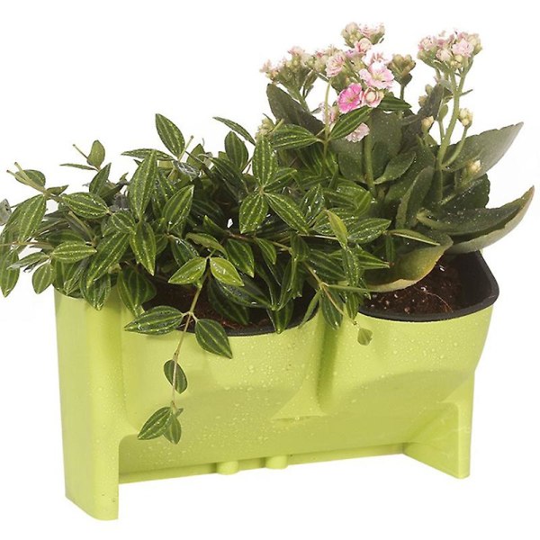 1 st självvattnande blomkruka, stapelbar vertikal planteringsvägg, hållbar [C] Green