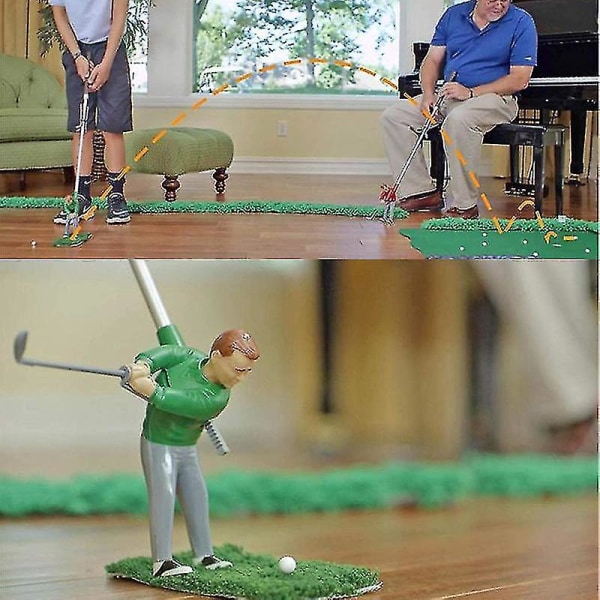 Inomhus minigolfspel Golfman Inomhusgolfspel Set med en liten kille