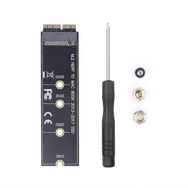 M.2 NVME SSD Konverter Adapterkort for MacBook Air Pro Retina 2013-2017 NVME/AHCI SSD Oppgraderingssett For A1465 A1466 A1398 A1502