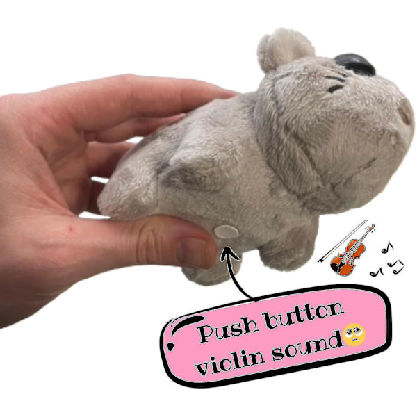 Sorglig Hamster Meme Plyschleksak, Sorglig Hamster Meme Plyschleksak med Inbyggd Tryckknappsfiol Ljud