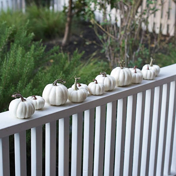 6 stk. Falske Pumper Nisser i Skum i Ulike Størrelser for Halloween-Dekorasjon[C]
