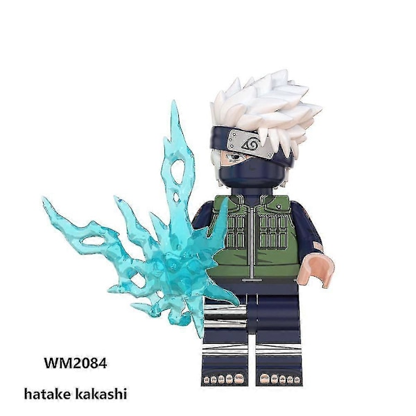 8-pack Naruto Anime Byggklossar Actionfigurer Uzumaki Sasuke Kakashi Sammansatta Minifigurer Samlarföremål Leksaker Barn Fans Present