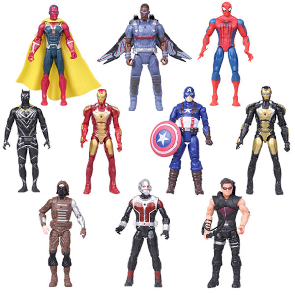 10 stk Ultimate Superhero Gavefigursett Skrivebordsdekor Hjem Soverom[C] As shown