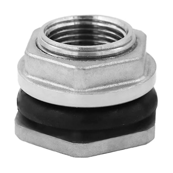 3/4 tommer Vandtankforbindelse Sus304 Rustfrit Stål Gennem-bulkfitting, Vandrørsforbindelse, til Regn