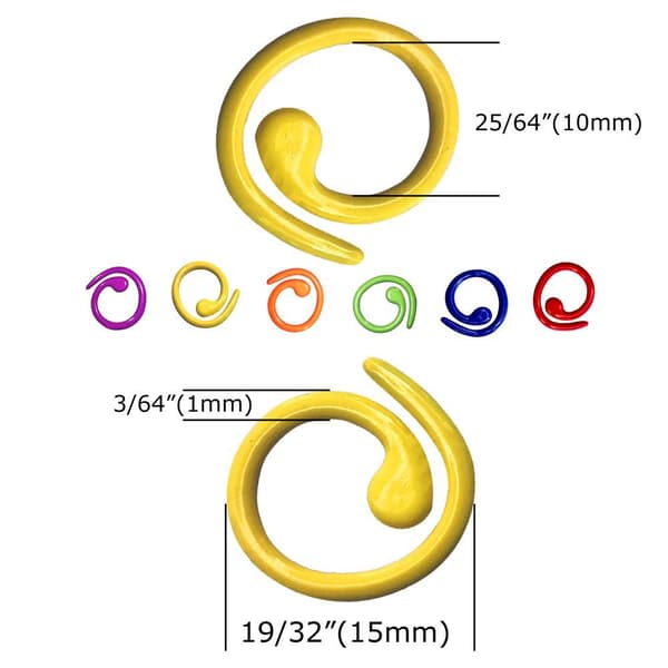 Spiral metallmarkører 90 pinner ringer fargerike[C]