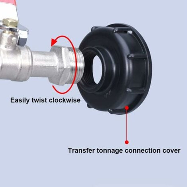 Grov 3/4 IBC-avtappning med slanganslutning och adapter
