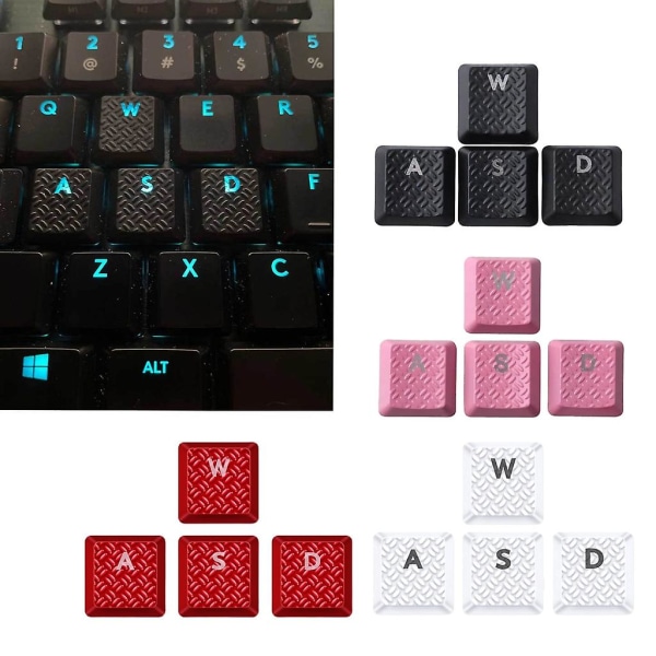 Textur Taktilitet Bakgrundsbelysta knappsatser WASD-nycklar Ersättning för Logitech G915G913 G815G813TKL RGB mekaniskt tangentbord[C] Black