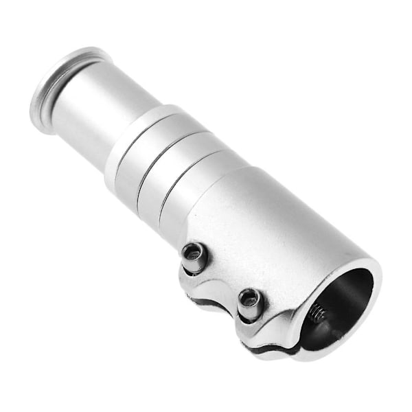 Justerbar Cykelgaffel Stamförlängare Styrhöjare Head Up Adapter Svart Silver (C)