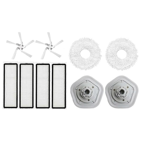10 st Ersättningsdelar Kit för W10/W10 Pro Robotdammsugare Tvättbart HEPA-filter Sidoborste Mo (C)