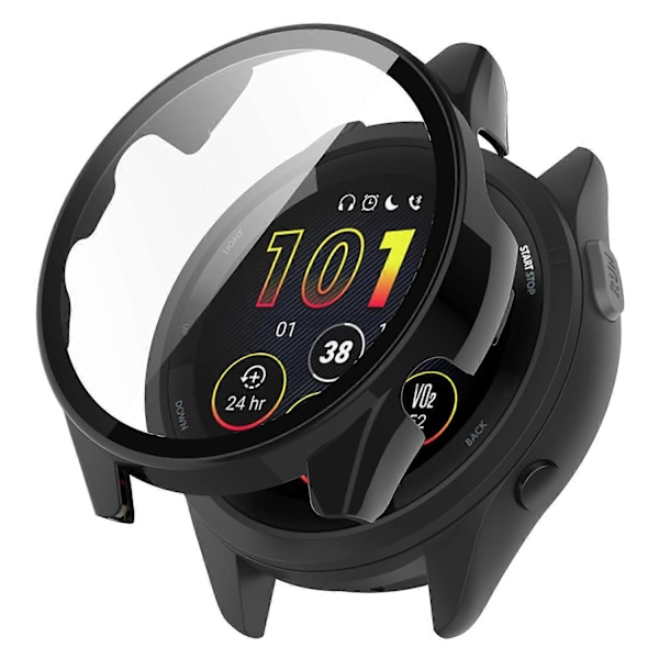 Til Garmin Forerunner 265S Anti-ridse PC Urkasse med Hærdet Glas Skærmbeskytter - (FCC)