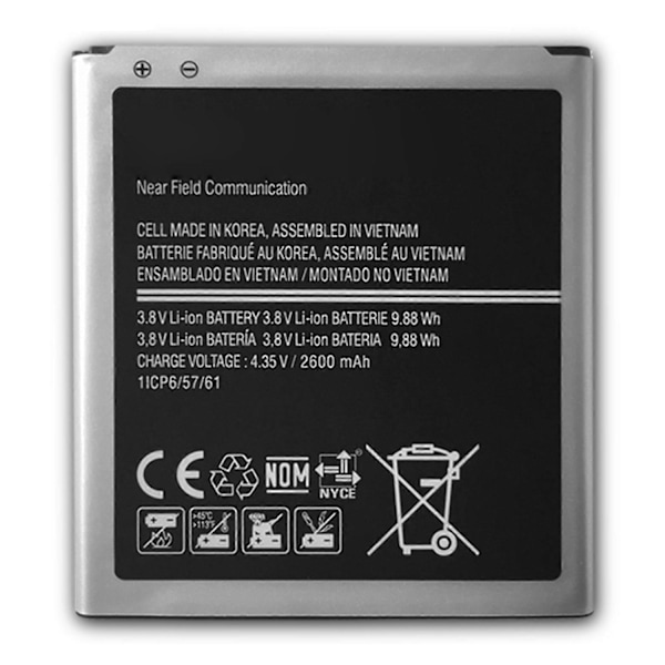 För Samsung Galaxy J3 (2016) 3.80V 2600mAh Li-ion Batteri Ersättningsdel (Kod: EB-BG530BBE) (C)