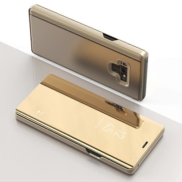 Spejl Klar Visning Horisontal Flip PU Læder Etui til Galaxy Note 9, med Holder (FCC)