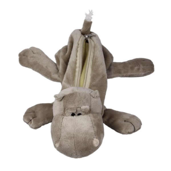 Plushdjurs Pennfodral Kosmetisk Väska Skolmaterial Pennväska Nyhet Pennfodral Fylld Djurväska För Kontor Barn Hippopotamus Length 27cm