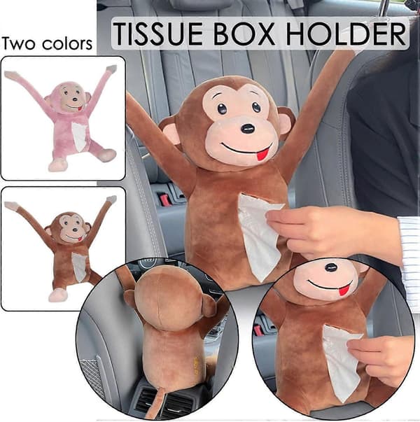 Bote näsdukar djur Cartoon Creative Monkey Tissue Box Holder Case (B)
