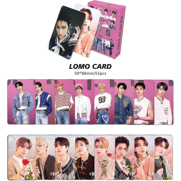Stray Kids Maxident 55 st Fotokort Kpop Merchandise Lomo Set Present till Fans Festdekorationer