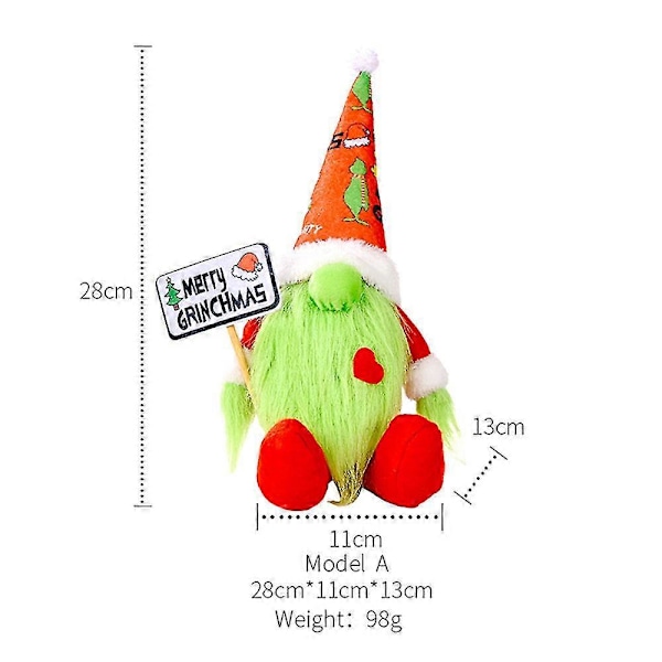 Ansiktslös Tomte Grinch Råttor P Docka 1st