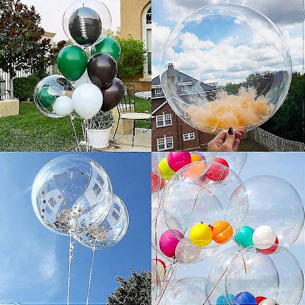 40 stk. Balloner Gennemsigtige Bobleballoner Festballoner Klare Balloner til Jul Bryllup (C)