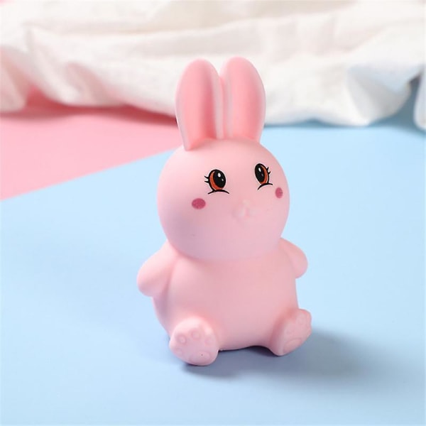 Squishy leksak kan ändra färg Söt kanin Dekompression Kläm leksak Antistressboll Barn A05 no box