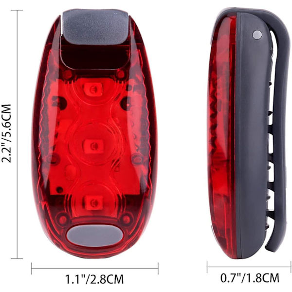 9-pack Säkerhetslampor, Cykel Hög Synlighet Strobe Lampor, (röd/blå/grön)