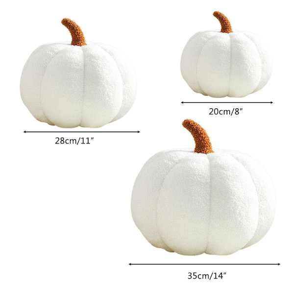 Kunstig Plysjgresskar Høst Høsting Fyllt Gresskar Halloween Thanksgiving Dekorasjoner Festforsyninger[C] 3
