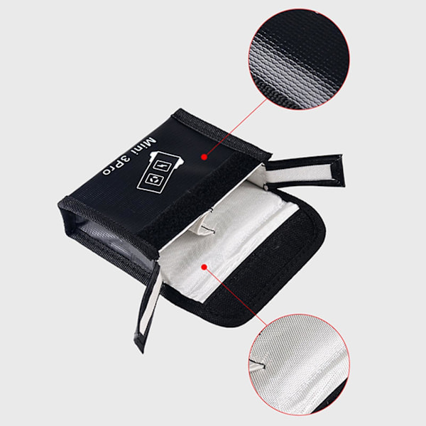 Lipo Batteriförvaringsväska Brandsäker Värmebeständighet för DJI Mini 3 Pro Drönare (C)