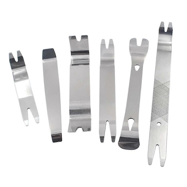 Bil Interiör Borttagningsverktyg 6st Kit Bil Bilradio Dörrklämma Panel Trim Instrumentbräda Ljud Borttagning Installatör Till (C)