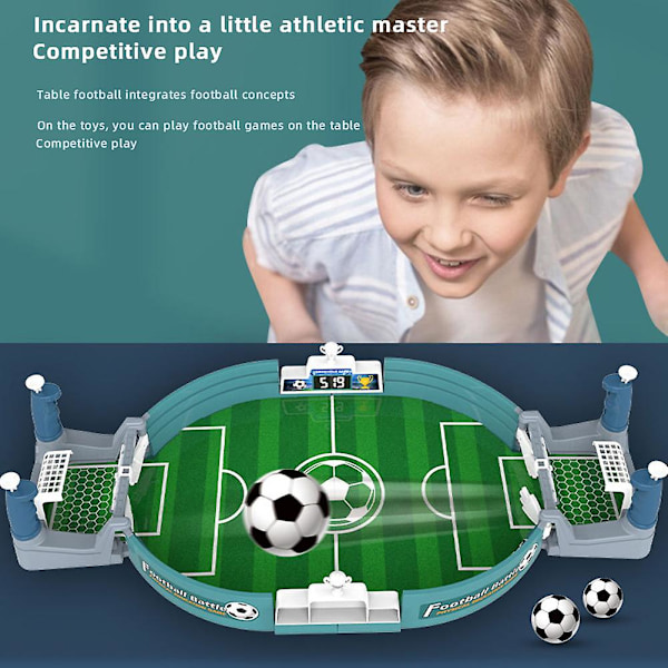 Bordsfotbollsspel för två spelare, Mini Bordsfotbollsspel Leksak för Barn Pojkar Flickor (C)