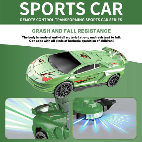 Transformerande Sportbilsrobotleksak – Tröghetsdriven Elektrisk Rörelsesensorbil för Barn (4–6 år) B