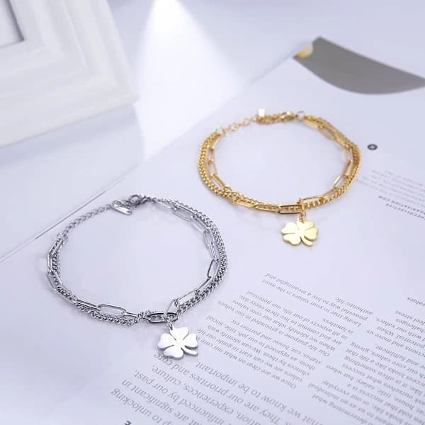 Firkløverarmbånd for kvinner og jenter - Saint Patrick's Day