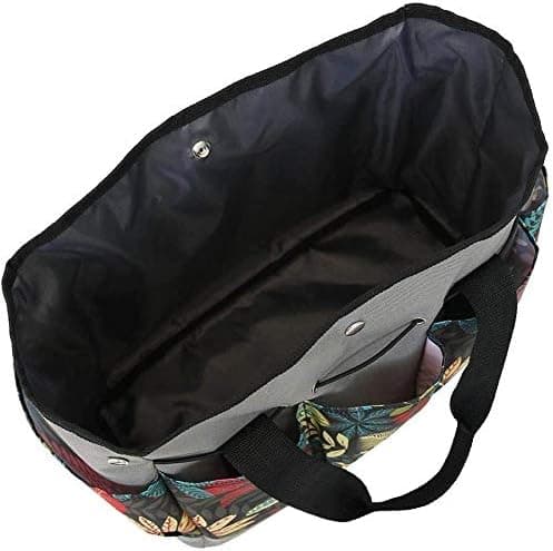 Hageredskapsveske med grå blomster, lommer[C]