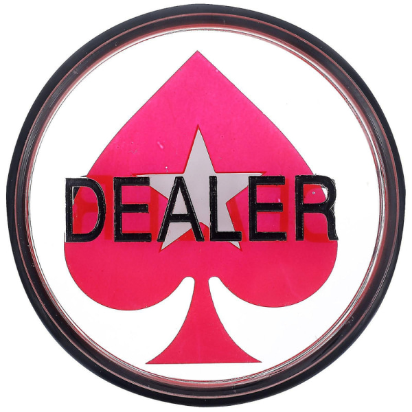 Akryl Dealer Poker Dubbelsidig liten dealerknapp Puck Pokerspel Räkneknapp 7.5X7.5X2CM