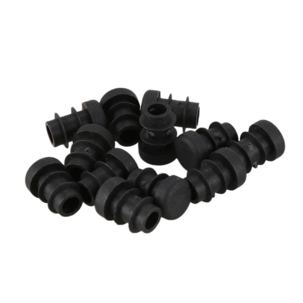 12 stk Plast 12mm Rør Endeblendinger Plugg Rør Innlegg Plugg Rund Black