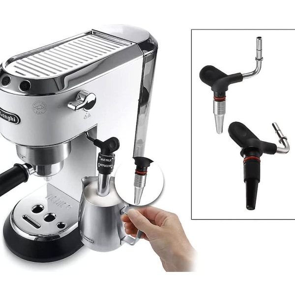 Kaffemaskin Ångmunstycke Mjölkverktygsskum Kaffebryggare Köksutrustning Ersättning för Delonghi Ec680/ecp3420kaffe 1st[C] black