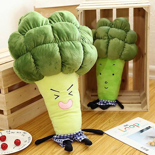 Söt Multifunktionell Kudde Grönsak Broccoli Plyschleksak Mjuk Bekväm