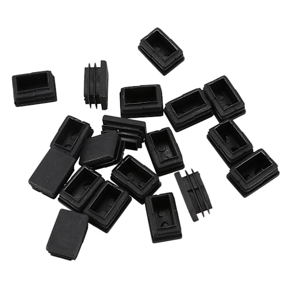 20 st Plast Rektangulära Ändlock 30mm x 20mm Gängade Rörinsatser