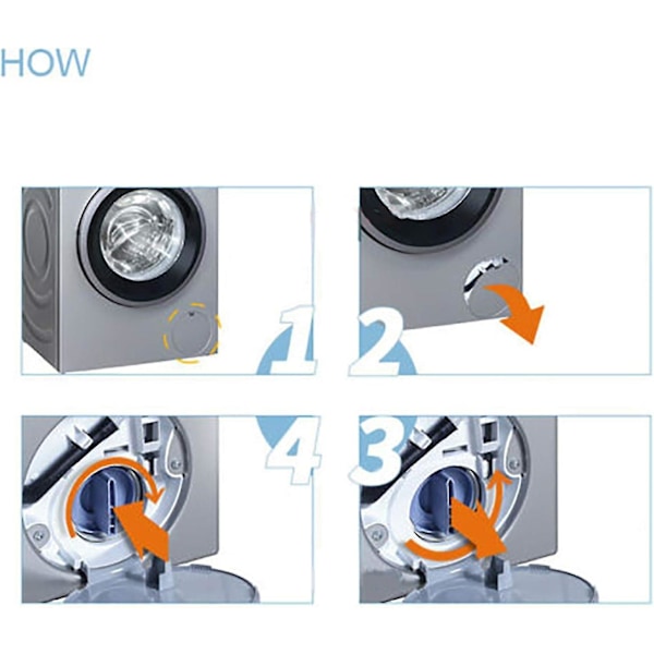 Avloppsplugg för Siemens Bosch WM1095/1065 WD7205 Tvättmaskin Dräneringspump