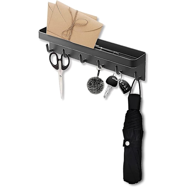 Nøgleholder, nøglehylde sort, nøgleopbevaring, nøgleorganisator