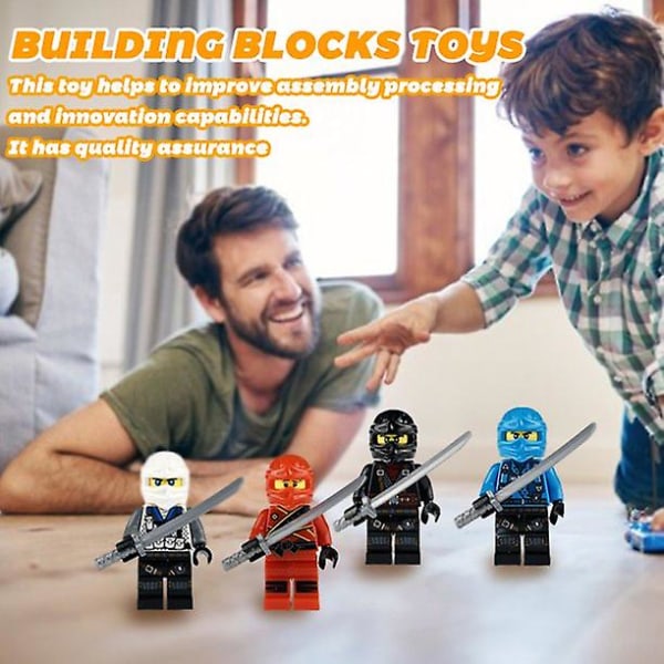20st Byggklossar Leksaker Små partiklar DIY Ninjago docka för barn födelsedag 20PCS