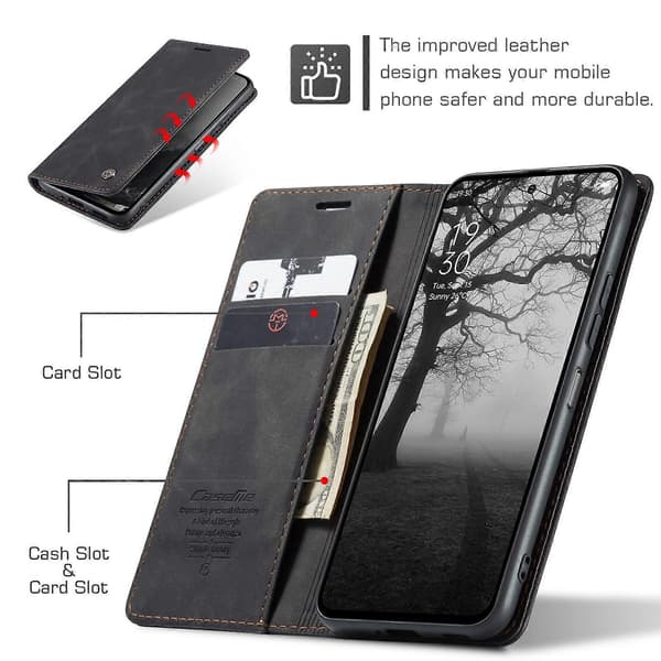 Redmi 14C Lær Telefonveske - Flip Design - Multifunksjonell
